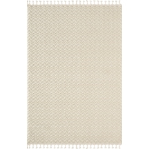 Wool Wl009a Beyaz Modern Desen Kabartmalı Doku Pamuk Tabanlı Kaymaz Halı-783 Beyaz