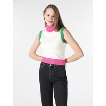 Colin's Slim Fit Balıkçı Yaka Çok Renkli Kadın Kazak CL1062007_Q1.V1_MTC
