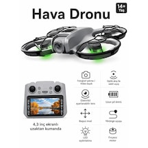 M2 Dron Hava Aerial Drone 1080p Full Hd Yükseklik Koruma 360 Derece Dönüş Başsız Mod 6 Ekseni Jiroskop Led Işıklar Yörünge Uçuşu Fotoğraf Video Çekimi Hobi Oyuncak Dron