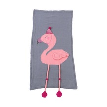 Sones Flamingo Örgü Battaniye Karikatür Uyku Tulumu Ölçü: 60x120cm Gri