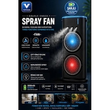 Vothoon Çift Başlıklı Sprey Fan Nemlendirici Ve Renkli Led Işıklı