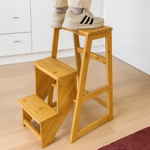 Porsima Pbt-379 Ahşap Bambu 3 Basamak Merdiven - Portatif Demonte Ve Ergonomik Ev Tipi Dekoratif Tabure Merdiven 1 Adet Porsima Pbt-379 Ahşap Bambu 3 Basamak Merdiven - Portatif Demonte Ve Ergonomik Ev Tipi Dekoratif Tabure Merdiven 1 Adet