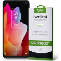 TCL 10L ile Uyumlu Temperli Ekran Koruyucu Kırılmaz Cam Ekonomik 5'li Paket