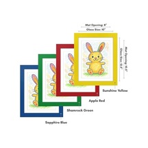 Kids Artwork Frame Changeable Multicolor - Magnetic Holds 100 Art Pieces - 8.5x11 Size Display With Mat Or 10x12.5 Without Mat - My Mini Masterpiece Set Of 4 Açık Gri