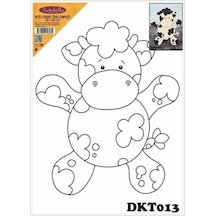 Dkt013 Desenli Tuval Kompozit Boyama 25x35 Cm