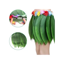 Lb Tropikal Esintili Hawaii Yapraklı Parti Eteği Yetişkin Boy