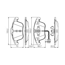 BOSCH 0986495129 On Fren Balatasi- (Audi A4 08-16 A5 08-11) (WA865951)