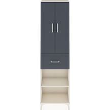Arges Dolap 2 Raflı Tek Çekmeceli Tek Askılı 60x30x221 Aytaşı-antrasit Aytası