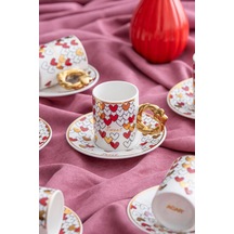 Acar Juliette 6 Kişilik Kahve Fincanı Takımı 90 Ml Kırmızı 06013