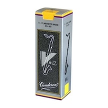 Vandoren Cr623 V12 Bas Klarnet Kamışı No: 3.0 Profesyonel - 5'li Kutu Gümüş Kutu Serisi, Kalın Topuk Yapısı İle Zengin Ve Derin Tonlar, Üstün İcra Kontrolü Uyum: Tüm Standart Bas Klarnet Bekleri