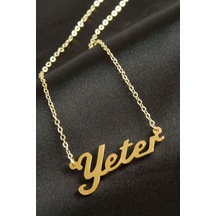 Yeter İsimli Kolye -sarı N701 altın