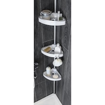 Primanova Yaylı Banyo Köşe Rafı Venta Siyah Çok Renkli