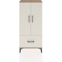 Hyperion Dolap 2 Raflı Tek Çekmeceli 2 Kapaklı 60x44x134 Çam-... Çam