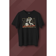 Siyah Unisex Zaha Wilfried Futbol Kısa Kollu Baskılı Tişört Unisex T-shirt 001