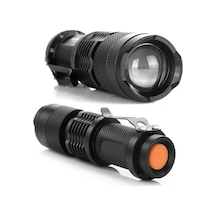 Km-87 Polis Tipi Zoomlu Şarjlı Metal Dağ Kamp Cep Feneri Cree Led 2300 Lumens Diğer