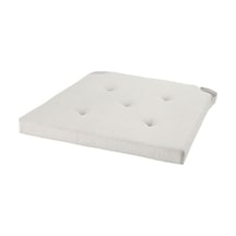 Sumuhome Ikea Justına 35/42X40 Cm Sandalye Minderi Ekru