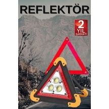 Ilkeshop Solar Şarjlı Çok Fonksiyonlu Reflektör Işıklı Ikaz Lambası Acil Durum Reflektörü Acil Durum