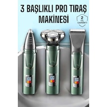 3 Başlıklı Profesyonel Saç Ve Sakal Bakım Seti Vücut Burun Ve Kulak Tüy Alma