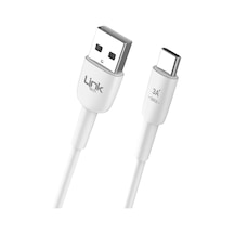 Linktech K602 Safe Type-C USB PD 3A 1 Metre Şarj Kablosu Beyaz