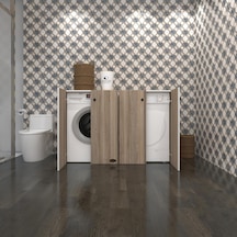 Kenzlife Çamaşır&Kurutma&Bulaşık Makinesi Dolabı Tatyanakare Crd 90 140 60 Kapaklı Arkalıksız Çok Renkli