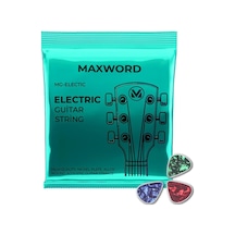 Maxword Gt-electric Kaliteli Elektro Gitar Teli 1 Takım Set Pena Hediye