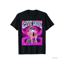 Flood Of Style Şehir Çocuğu Brainrot Meme Reaksiyonu Yüksek Sesle Komik Karikatür T-shirt Erkekler Kadınlar Siyah