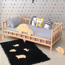 Markaawm Markaawm Premium Arabalı Montessori Yatak Çocuk Ve Bebek Karyola Akçaağaç