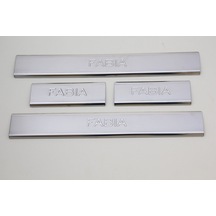 Skoda Fabia Hb/sw Uyumlu Kapı Eşiği 4 Parça 2000-2007 Paslanmaz Krom
