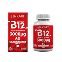 Senkavit B12 3000 Mcg Dil Altı Sublıngual 60 Tablet Çilek Aroma