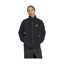 Black Adidas Erkek Günlük Yaşam Polar Sweatshirt Essentials Jkt Jv7676 Siyah