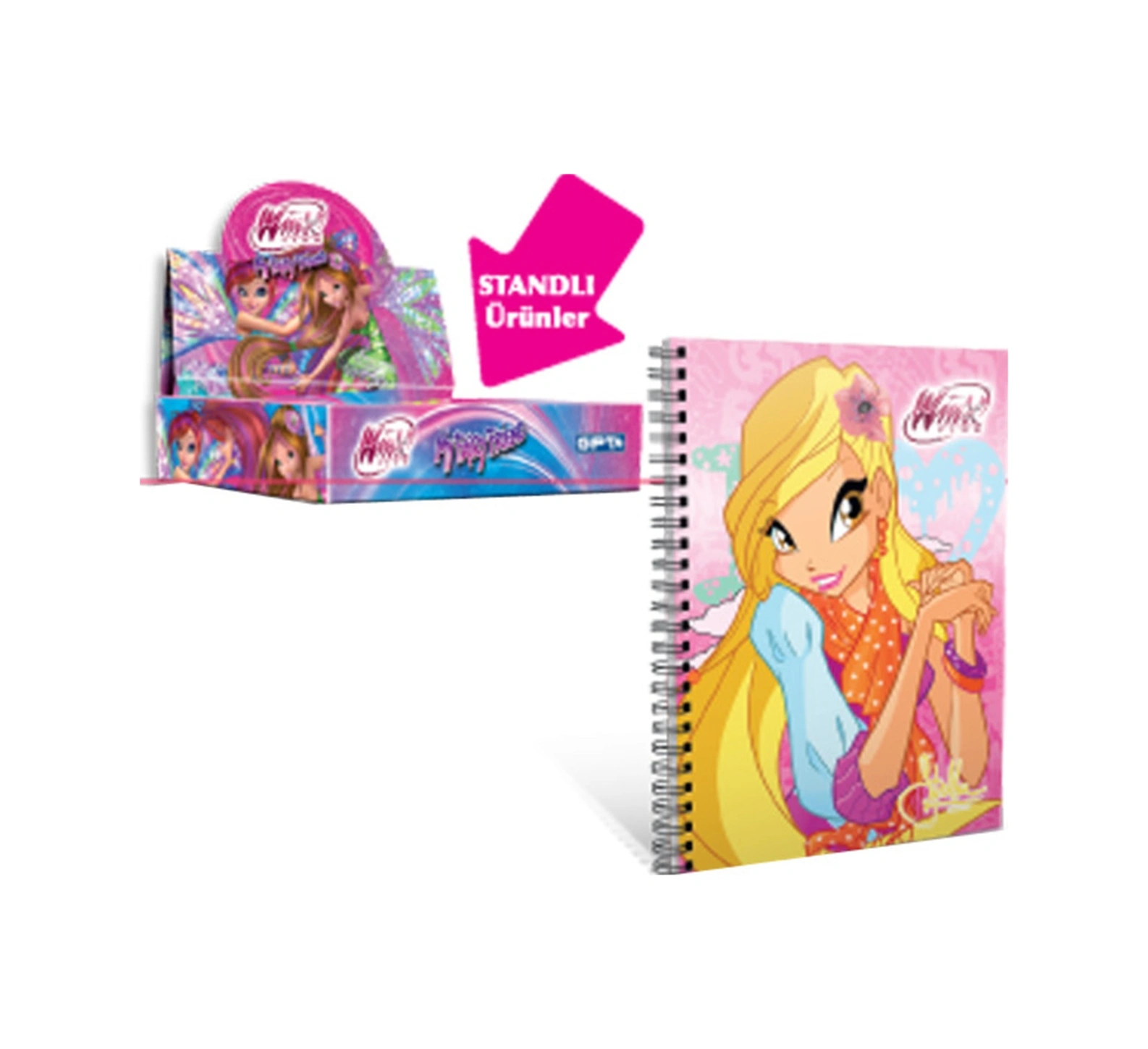 Defter Karton Kapak A6 Winx Club 36 Lı Stand 3120 Beyaz