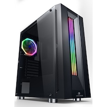 GameBooster GB-G3601B RGB Tempered Glass USB 3.0 Mid Tower Bilgisayar Kasası Siyah