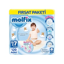 Molfix 7 Beden Bebek Bezi Fırsat Paketi 30x4 120 Adet 7 Numara