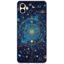Samsung Galaxy A06 Uyumlu Yıldız Atlası Kozmik Rehber Baskılı Silikon Kılıf Renkli