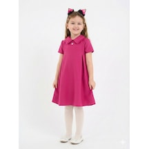 Xo Kids Kız Çocuk Elbise 4-8 Yaş 9222 Pembe