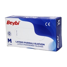 Beybi M Pudralı Muayene Eldiveni 100lü 4801