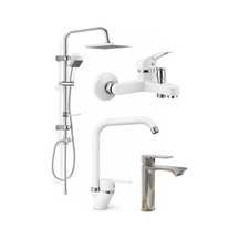 Full 4'lü Set Beyaz Banyo Lavabo Mutfak Ve Robot Duş Seti Diğer