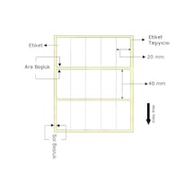 ERMET TERMAL ETIKET RULOSU 40x20 YYN 5 SIRA 5000LI