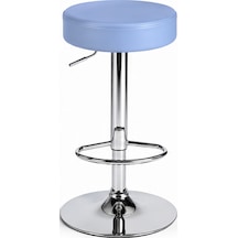 Bürocci Moni Bar Sandalyesi - Mavi - 9511q0119 - Paslanmaz Krom Kaplı Metal Ayak
