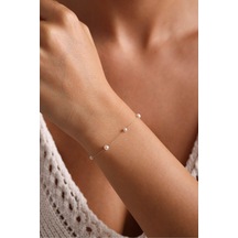 Gianfranco Zincirli İnci Bilekik Altın Sarı Altın