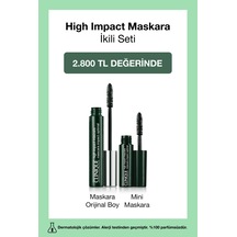 Clinique High Impact Maskara İkilisi Orijinal Boy Maskara, Mini Maskara Siyah