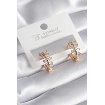 Mey İthalat Pirinç Gold Renk Zirkon Taşlı Kadın Küpe - Özel Seri Meyeb65cdcb545c5d4830cb026308 altın