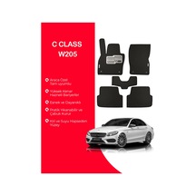C-class W205 2014-2022 Uyumlu Hücreli Yüzey Eva Paspas Seti Paspas Takımı Siyah Yüzey
