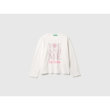 United Colors Of Benetton Benetton Kız Çocuk Uzun Tshırt BEYAZ United Colors Of Benetton Benetton Kız Çocuk Uzun Tshırt BEYAZ