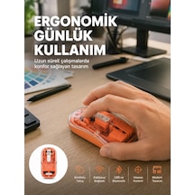 Şeffaf Kablosuz Mouse Bluetooth Bağlantılı Sessiz Tıklama Yeni Nesil Mh-hs4417-7522