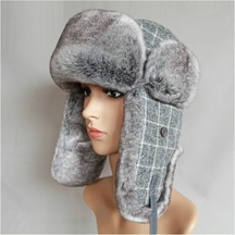 Pasifix Kış Açık Sıcak Kareli Desen Kulak Korumalı Şapka 001