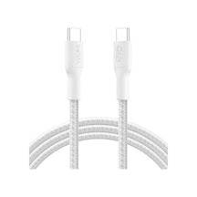 Eco Örgülü Usb-c - Usb-c Kablosu, 2 M, 240 W, Yumuşak, Esnek Hızlı Şarj Kablosu, İphone 16, Galaxy S25, Pixel 9, Macbook, İpad Pro Ve Daha Fazlası İçin Tip-c Şarj Kablosu - Beyaz Usb 2.0