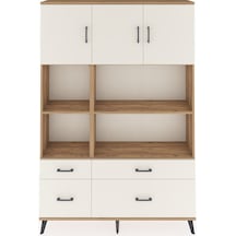 Arges Dolap 8 Raflı 4 Çekmeceli 3 Kapaklı 132x30x195 Çam-ayta... Çam
