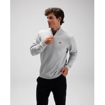 Ellesse Yarım Fermuarlı Gri Erkek Sweatshirt Em580 Gri