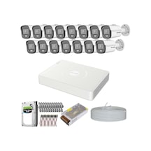 Hıkvısıon Colorvu Gece-karanlıkta 7/24 Renkli Ve Sesli 15 Kameralı Set 1tb 7/24 Hdd